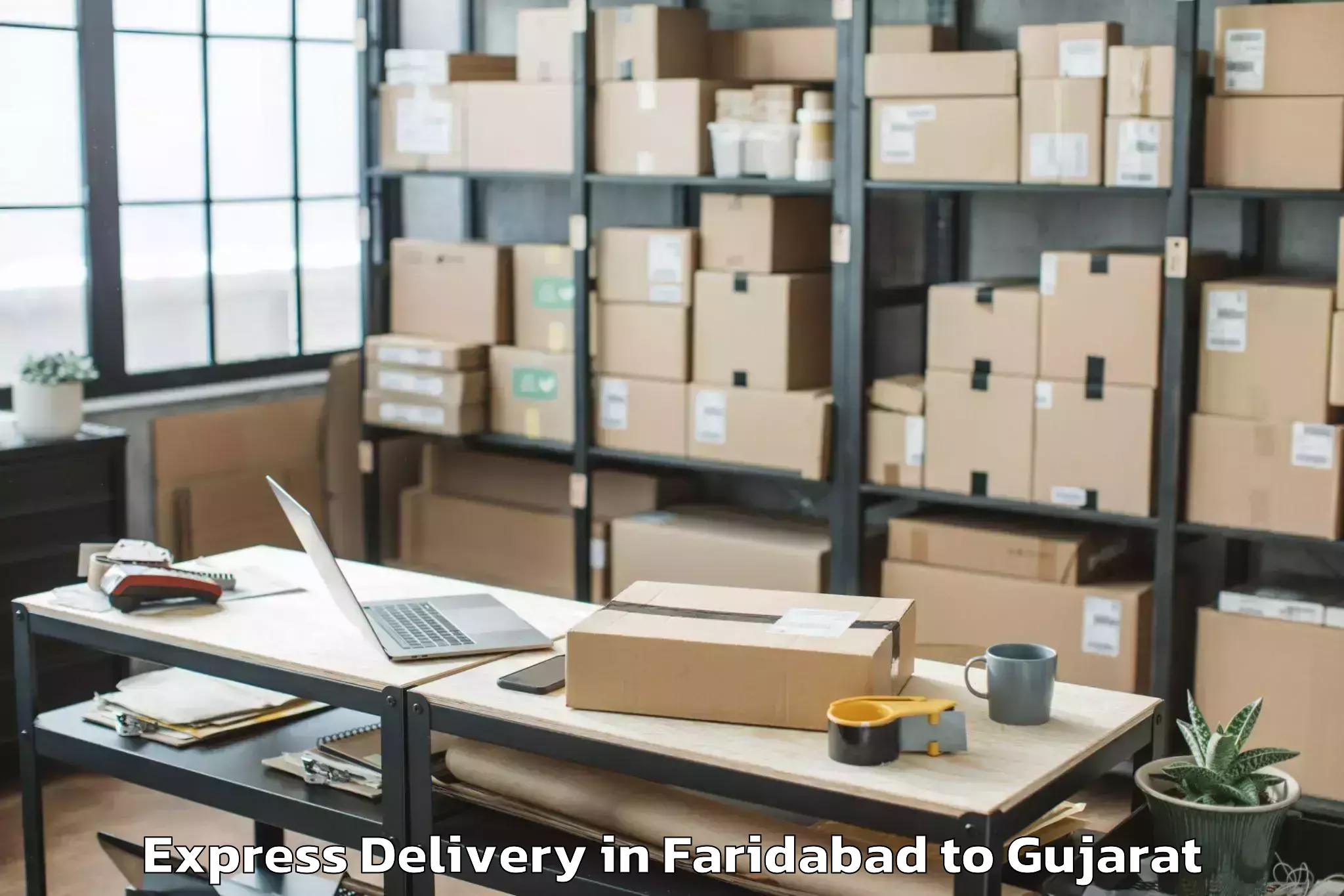 Get Faridabad to Modasa Express Delivery